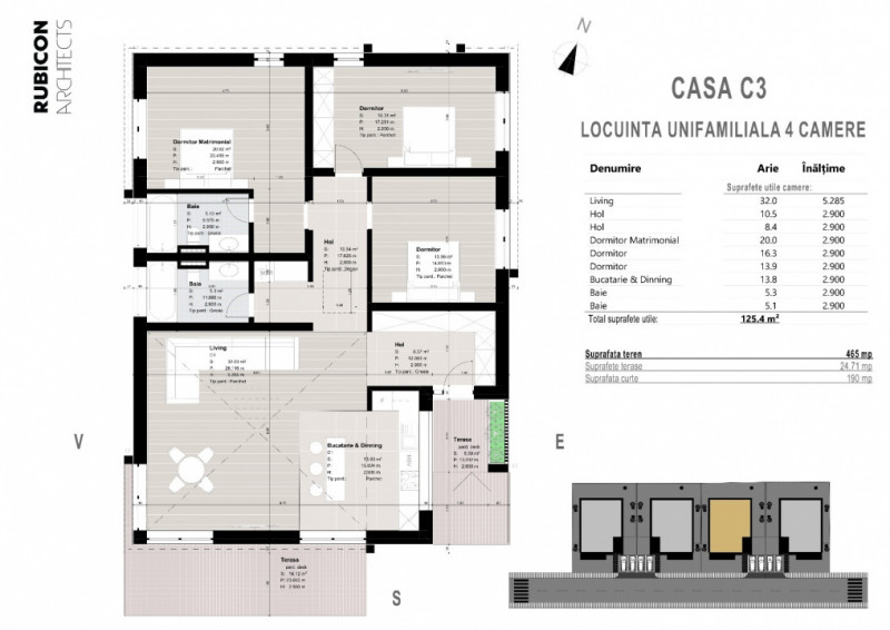 Direct Dezvoltator | 0% Comision | Case pe un singur nivel | Utilitati complete