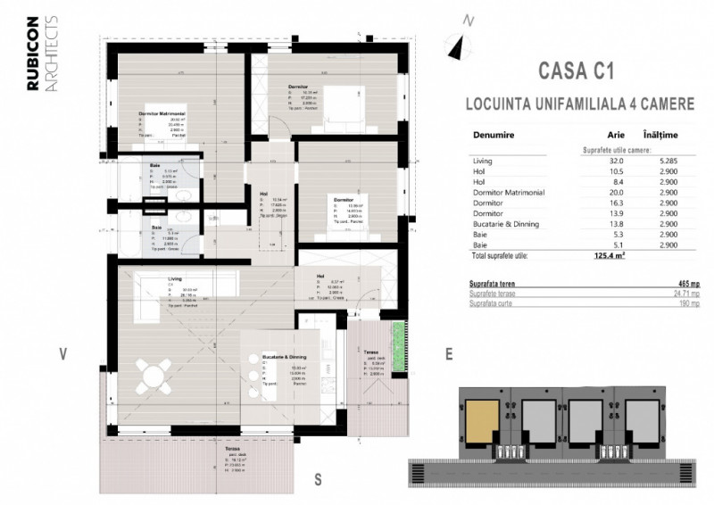 Direct Dezvoltator | 0% Comision | Case pe un singur nivel | Utilitati complete