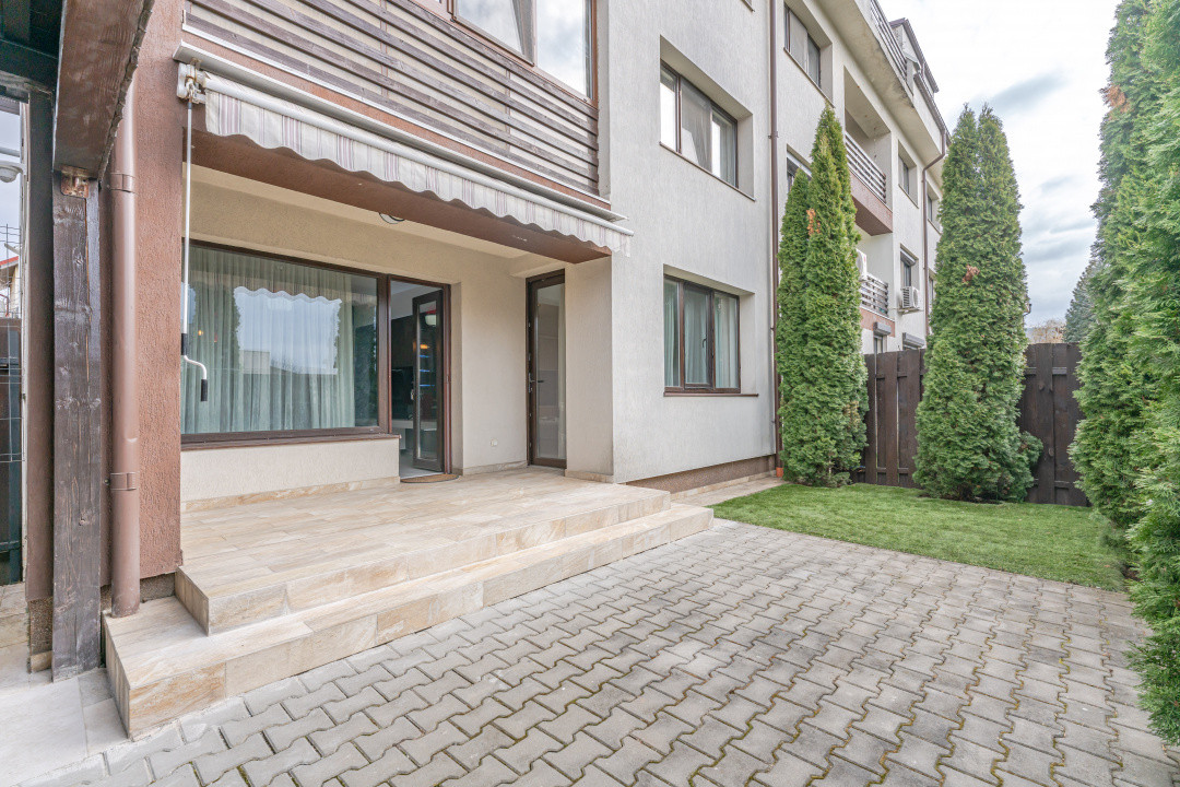 Apartament modern, curte privata, mobilat complet