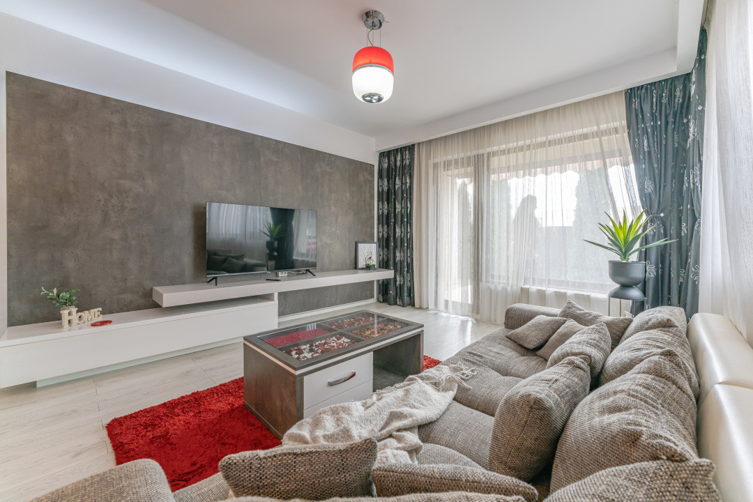 Apartament modern, curte privata, mobilat complet