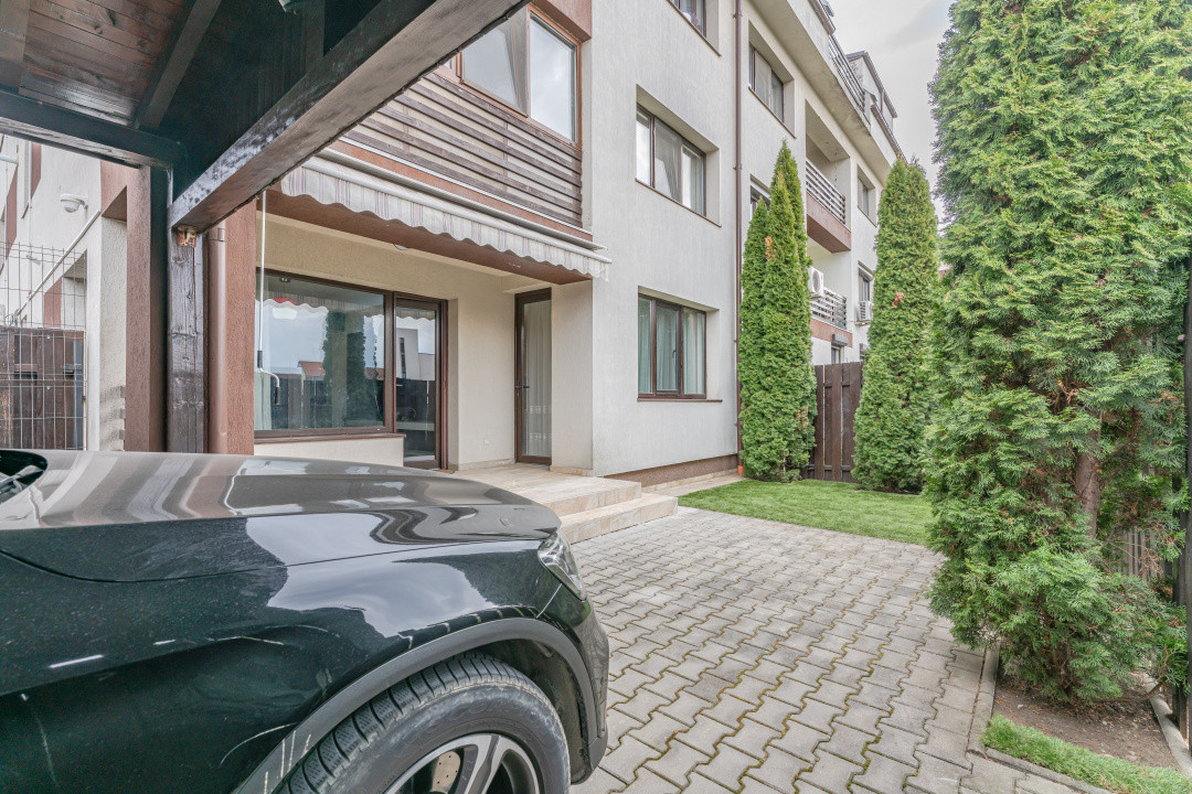 Apartament modern, curte privata, mobilat complet