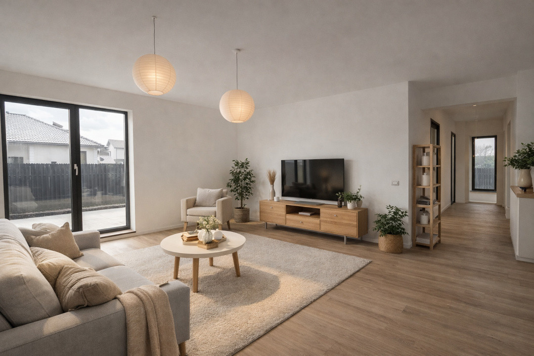 Casa dispusa pe parter, constructie noua