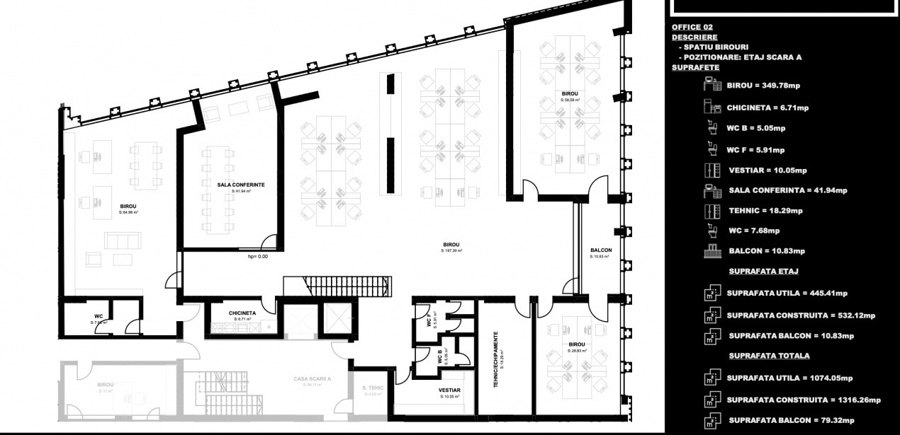 Spațiu de birouri premium 1074 mp – Centrul Istoric Brașov