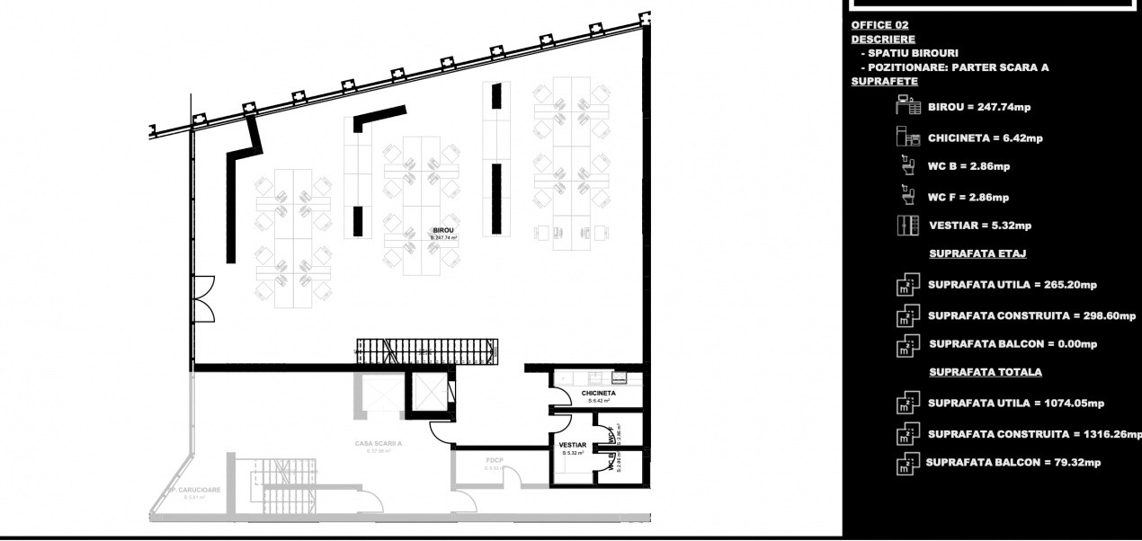 Spațiu de birouri premium 1074 mp – Centrul Istoric Brașov