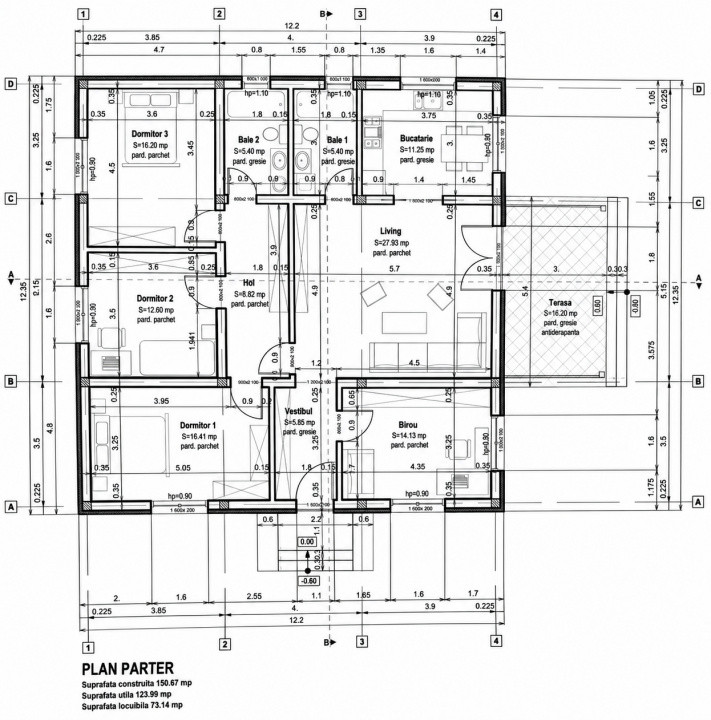 Casa in Harman, cu 4 dormitoare, terasa generoasa si teren de 652 mp